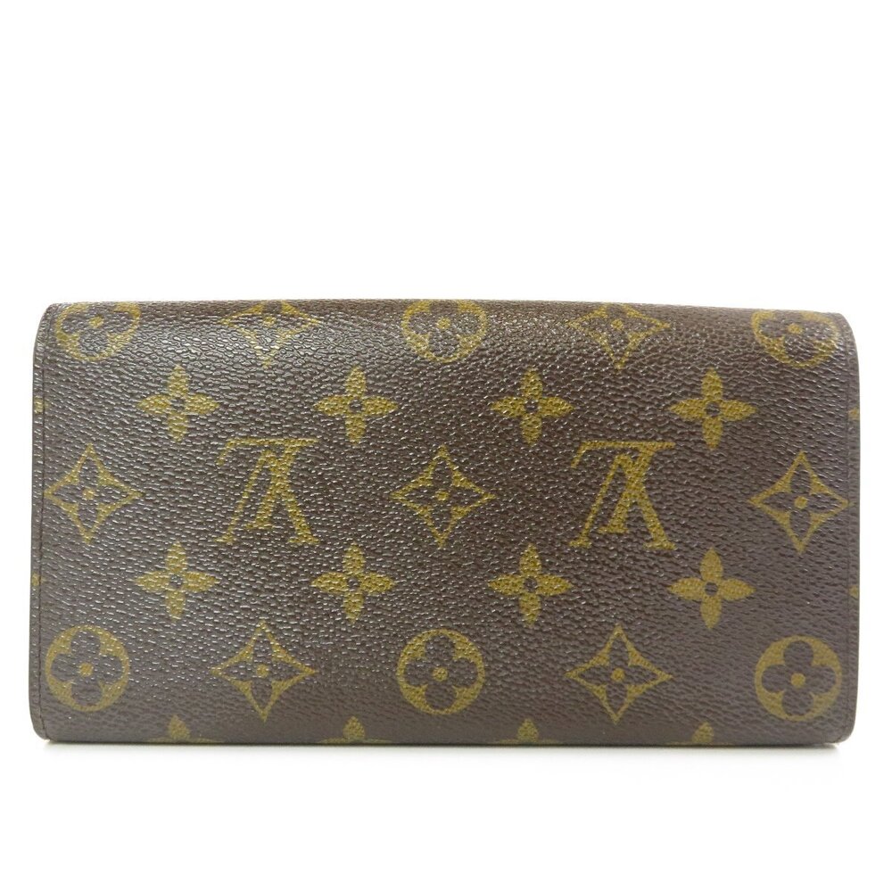 Louis Vuitton Monogram Long Canvas Sarah Portefeuille Wallet Brown